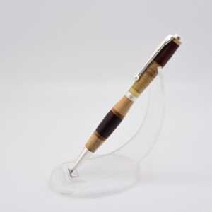 Stylo en bois précieux – Chêne, Padouk & Garapa – Image 4