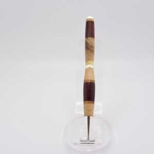 Stylo en bois précieux – Chêne, Padouk & Garapa – Image 5
