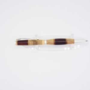 Stylo en bois précieux – Chêne, Padouk & Garapa – Image 7