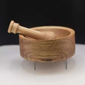 Mortier avec pilon en frêne olivier