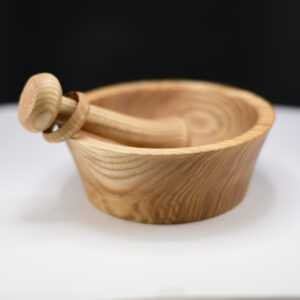 Mortier frêne olivier & pilon anneau prisonnier