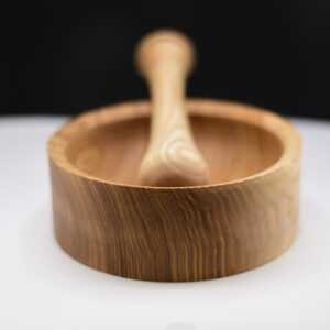 Pilon mortier  en frene olivier artisanal fait main