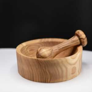 Pilon en olivier artisanal fait main