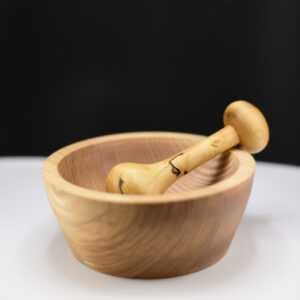 Mortier et pilon en buis artisanal – Ustensile cuisine