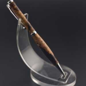 Stylo loupe et résine marron – Finition artisanale