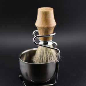 Blaireau de rasage en chêne vert – manche artisanal